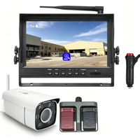 Moniteur DVR sans fil IPS 9'' avec caméra arrière à zoom 30x, kit d'observation haute vitesse pour grue à tour, camion et voiture (pour la marche arrière)