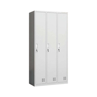 Armoire en acier à une seule porte, verrouillable, réglable, casier métallique pour le lieu de travail, les hôtels et les hôpitaux, solution de rangement