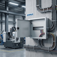 Boîtier de distribution modulaire sur rail DIN XJBK-E, interrupteur principal 100A, boîtier en acier laminé à froid pour alimentation électrique d'atelier industriel
