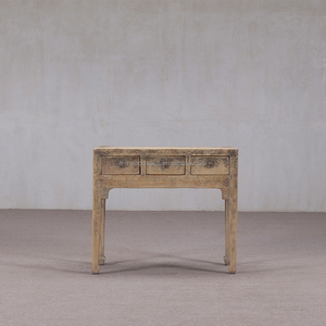 Table <span class=keywords><strong>console</strong></span> classique de luxe en <span class=keywords><strong>laque</strong></span> orange vieillie, fabriquée à la main en bois massif, avec 3 tiroirs, pour salon ou hôtel - Product Image 3