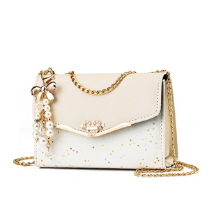 2026 Wholesale Ladies' Trendy Crossbody Handbags PU Cover High Quality Mini Luxury Sequins Pearl Decoration Spring Summer Winter - Product Image 6