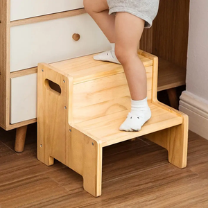 Tabouret de lit en bois multifonctionnel moderne pour enfants tout-petits pour chambre à coucher salle de bain et usage extérieur meubles à poignée latérale - Product Image 3