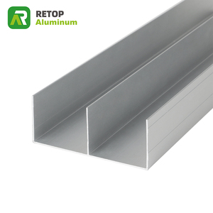 Profil Jalur Ganda Jalur Atas Bawah <span class=keywords><strong>Aluminium</strong></span> Kustom Lemari Pakaian Foshan Profil Pintu Geser - Product Image 4