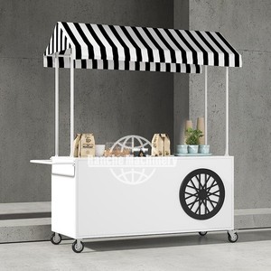 Camión de Comida de Acero Inoxidable Personalizado al por Mayor, con Empuje Manual, para Uso en Exteriores - Hoteles, Comida Rápida, Hot Dogs, Helados, Diseño Resistente a la Oxidación - Product Image 6