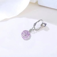 Gaby faux nombril anneaux plein diamant boule faux ventre piercing clip sur la mode non piercing bijoux