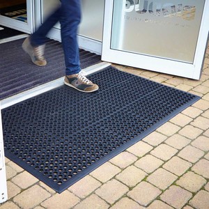 Tapis en caoutchouc anti-dérapant Welcome Outdoor Ring Hole - Product Image 1