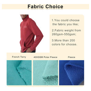 เสื้อฮู้ดขนแกะ360กรัมแบบสวมศีรษะใส่สบายใส่ได้ทั้งชายและหญิงสีทึบมีซิปสำหรับสวมใส่ในเลานจ์ - Product Image 2