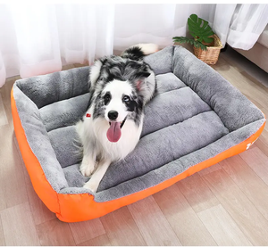Fábrica al por mayor de lujo personalizado cama para mascotas suave nido de perro rectángulo grande de doble uso sofá transpirable de doble cara - Product Image 2