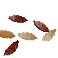 Repose-baguettes en bois naturel fait main en forme de feuille, support créatif et écologique pour cuillères en bois, idéal pour la vaisselle des restaurants japonais