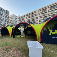 Tente gonflable publicitaire et tente araignée personnalisées en sublimation couleur sur demande pour promotion