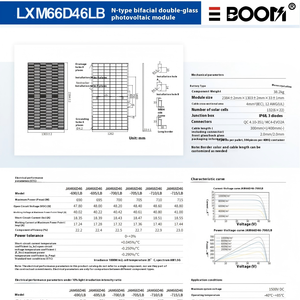 แผงโซลาร์เซลล์แบบโมโนคริสตัลไลน์ซิลิคอนสองหน้า EBOOM LX710W กำลังไฟ 600W/660W/700W ประสิทธิภาพ 27.3% โครงอะลูมิเนียมอัลลอยด์เคลือบผิวอะโนไดซ์ มาตรฐาน IP67 - Product Image 2