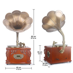 Tourne-disque vinyle européen <span class=keywords><strong>haut</strong></span> <span class=keywords><strong>de</strong></span> <span class=keywords><strong>gamme</strong></span> Antique sans fil <span class=keywords><strong>Cd</strong></span> en bois massif <span class=keywords><strong>Vintage</strong></span> tourne-disque vinyle décoration <span class=keywords><strong>de</strong></span> la maison ornement - Product Image 3