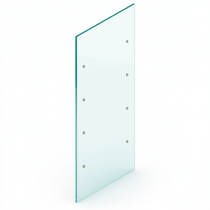 Panneau latéral de meuble en verre moderne 40x100 cm, verre trempé extra-clair de 10 mm pour unités murales et autoportantes - Product Image 1