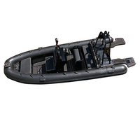 Bateaux pneumatiques rigides à coque en aluminium de 19 pieds, RIB 560, coque en forme de V, avec plateforme de baignade