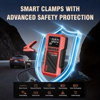 Compresseur d'air, lampe torche LED, kit de démarrage d'urgence pour voiture avec 150 PSI, adapté aux véhicules à essence de 2,64 gallons ou à diesel de 2,38 gallons