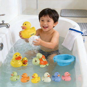Jouets Montessori MY TOYS, jouets en PVC, bateau flottant cognitif, ensemble de jouets pour baignoire, canard, tortue, motif de dessin animé, logo personnalisé pour bébé, tout-petit - Product Image 2