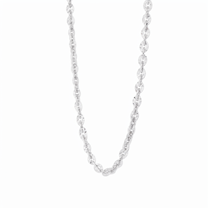 Chaîne Lariat Robuste et Solide en Platine Blanche Pt950, Maillons Lisses en Forme de D, Style Minimaliste Unisexe, Cadeau Idéal, Platine Lourde - Product Image 6