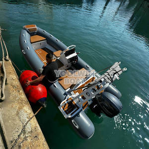 Bote Neumático Rígido (RIB) <span class=keywords><strong>de</strong></span> Aluminio <span class=keywords><strong>de</strong></span> 16 pies con Consola Central, Motor <span class=keywords><strong>de</strong></span> 60 HP, Control Remoto, Listo para Paseos Turísticos, Fabricado en China - Product Image 6
