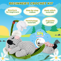 Kit de Crochet DIY Koala Endormi et Muguet en Gros, Fil Non-Déchirable, Ornement Fait Main, Décoration Suspendue, Cadeau