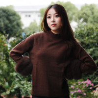 Vente en gros de pulls pour femmes à col rond avec poignets en fourrure de renard, cardigan doux d'hiver