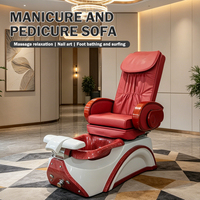 Fauteuils de pédicure de luxe modernes et inclinables électriques pour salon de beauté professionnel, avec spa pour les pieds et massage, pour manucure et pédicure.