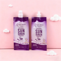 Somewang vente en gros Mini bec thermoscellé quatre côtés Sachet cosmétique pochette en aluminium pour crème solaire masques faciaux Lotion crème pour les yeux