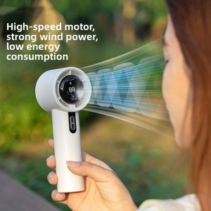Mini Ventilador Portátil de Mano para Exteriores con Carga USB de Alta Velocidad, Motor sin Escobillas, Batería de 1200-2000mAh, Ventilador Turbo de Alta Velocidad - Product Image 1