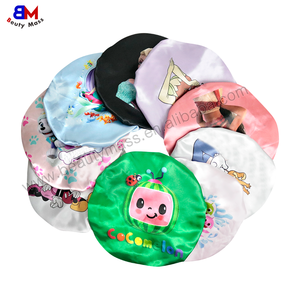 <span class=keywords><strong>Bonnet</strong></span> de Nuit en Satin Soie Personnalisé pour Enfant, Double Épaisseur, Réversible, Motif Personnage de Dessin Animé, en Soie Satinée - Product Image 3