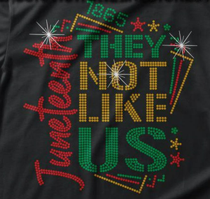 Parches de cristal termoadhesivos con diseño 'They Not Like US Juneteenth' y 'Black History', transferencia de pedrería hotfix para camiseta - Product Image 2