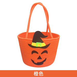 Cesto portaoggetti di Halloween-cestino di caramelle portatile per bambini fatto a mano regalo fai da te <span class=keywords><strong>Organizer</strong></span> dolcetto o scherzetto - Product Image 4
