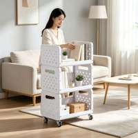 Chariot de rangement multifonctionnel à roulettes pour la maison, pour cuisine, salle de bain, salon, étagère de rangement mobile à plusieurs niveaux