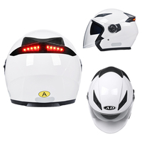 Casque Moto Ouvert avec Feux Arrière LED de Sécurité Certifié DOT Double Visière Off-road Vente en Gros Usine - Offre Spéciale