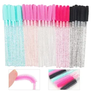 Bán buôn dùng một lần Mascara Wands bàn chải Silicone bàn chải cho cá nhân lông mi mở rộng