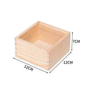 Cajas Rectangulares Pequeñas de Madera de Pino sin Tapa para <span class=keywords><strong>Sake</strong></span>, Bandejas Japonesas para Pasteles y Pan - Product Image 1