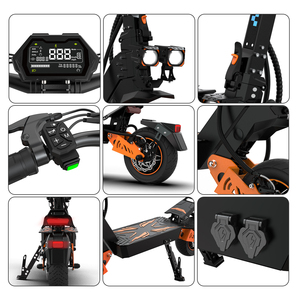 สกู๊ตเตอร์ไฟฟ้า 48V รุ่น E5 Pro พับได้ ระยะทางวิ่ง 40-60 กม. รับน้ำหนักได้ 150 กก. มอเตอร์ไร้แปรงถ่านกำลังสูง 2400W ความเร็วสูงแบบดิจิตอล - Product Image 5