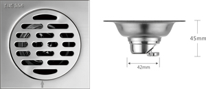 10x10 backflow phòng ngừa 304 vuông Heavy Duty chất lượng vô hình thép không gỉ cống sàn vòi hoa sen xả 4 inch cho khách sạn - Product Image 6
