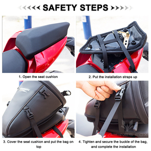 Sac de selle extensible pour moto, sac de siège arrière pour motocross, sac à bandoulière pour moto, sac à dos de voyage pour moto - Product Image 5