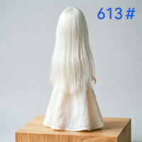 Precio al por mayor: Trama de pelo de cabra de 500 cm para peluca de muñeca, cabello liso de 20 cm de longitud, color 613, pedido mínimo 1 pieza
