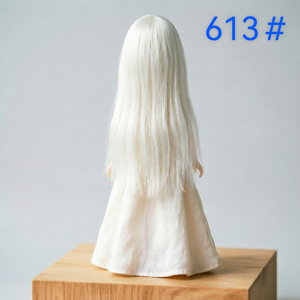 Precio al por mayor: Trama de pelo de cabra de 500 cm para peluca de muñeca, cabello liso de 20 cm de longitud, color 613, pedido mínimo 1 pieza - Product Image 3