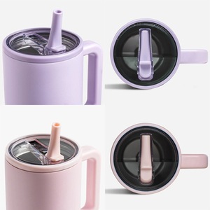 Vaso Térmico <span class=keywords><strong>de</strong></span> Acero Inoxidable <span class=keywords><strong>de</strong></span> 40oz con Logotipo Personalizado, Asa y Popote, Apto para Portavasos <span class=keywords><strong>de</strong></span> <span class=keywords><strong>Coche</strong></span>, Taza <span class=keywords><strong>de</strong></span> Café <span class=keywords><strong>de</strong></span> Viaje con Aislamiento al Vacío - Product Image 2