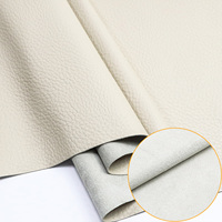 Tissu en cuir PU grainé de luxe avec envers en daim, super doux, simili cuir végétalien synthétique pour vêtements haut de gamme, vestes et manteaux