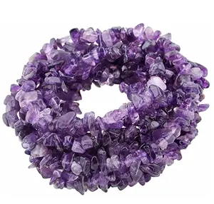 Natural 5-8Mm Alami Amethyst Aquamarine Crystal Rock Kuarsa Chip Jatuh Batu Batu Permata Longgar Beads untuk Perhiasan Membuat