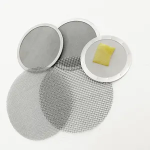 High quality Wire Mesh Filter Screen 10 20 40 60 Mesh Plastic Extruder Disc Filter Screen black wire cloth filter disc