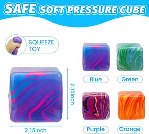 New Design Ice Cube Squishy Toys Square Shape Stress Cube Relief Maltose <b>Squeeze</b> <b>Ball</b> Sensory Toys - Product Image 2