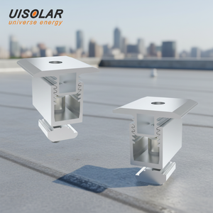 UISOLAR Sistema <span class=keywords><strong>de</strong></span> Montaje Solar <span class=keywords><strong>de</strong></span> Aluminio, Abrazadera Central <span class=keywords><strong>de</strong></span> 30mm 35mm, Estructura <span class=keywords><strong>de</strong></span> Montaje Fotovoltaico, Riel Solar, Abrazadera Central, Kit <span class=keywords><strong>de</strong></span> Abrazaderas Finales - Product Image 1