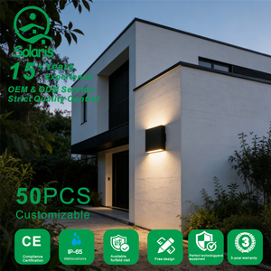 Lámpara de Pared Exterior LED de Aluminio Fundido a Presión, IP65 Impermeable, <span class=keywords><strong>para</strong></span> Jardín, Villa, Porche, Fachada, Balcón, Patio - Product Image 1