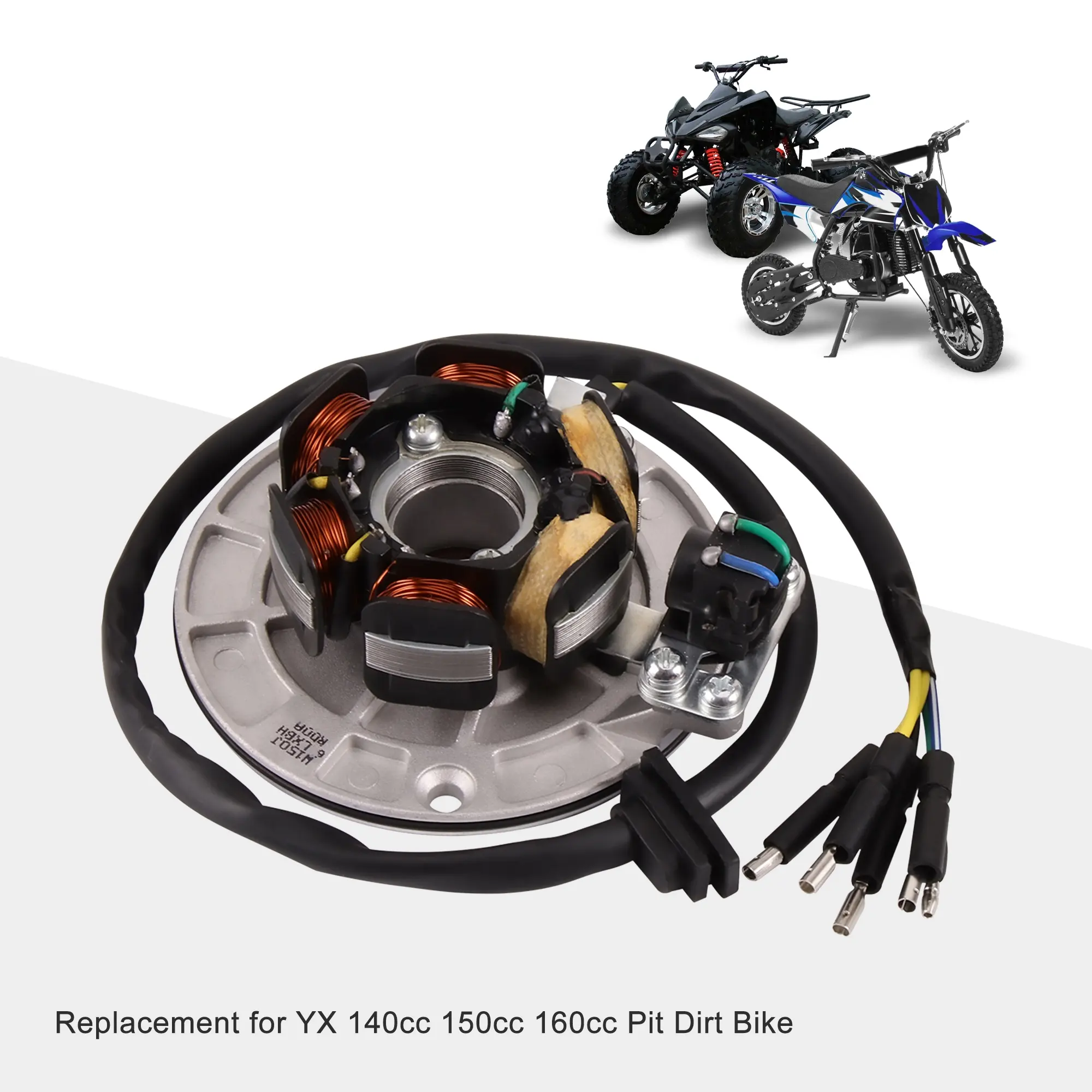 Goofit magneto kit de substituição, kit de volante e rotor para substituição para yx 140cc 150cc 160cc pit, dirt bike