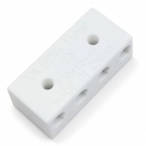 Bloc de bornes en céramique de porcelaine haute fréquence Aulipur 30A 500V~660V 16mm 4P, contacts en cuivre, connexion par vis, fil électrique - Product Image 4