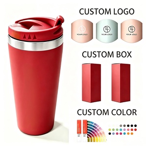Taza de Café de Viaje Personalizada, de Acero Inoxidable 304 de Grado Alimenticio, Portátil, con Tapa Abatible Antiderrames, Paquete Personalizado - Product Image 3