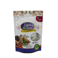 Sachet d'emballage vertical personnalisé pour épices, avec fermeture éclair et fenêtre, en plastique, pour assaisonnements séchés, herbes, poudres et aliments